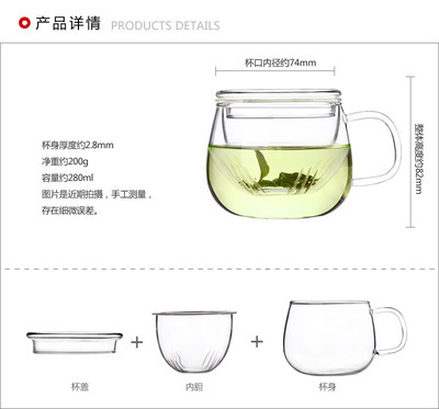 高硼硅耐熱玻璃三件杯 圓趣與品質的完美邂逅